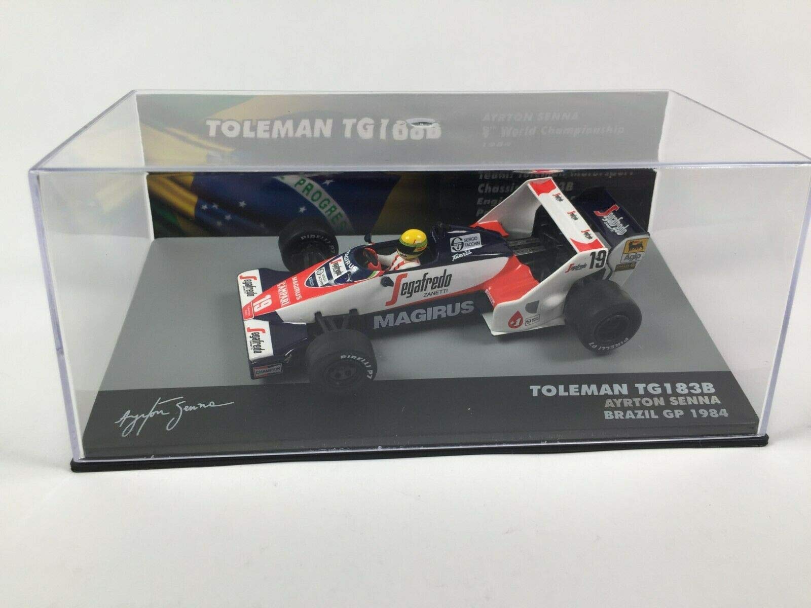 OPO 10 Voiture 1/43 F1 TOLEMAN TG183B Ayrton Senna Brazil GP 1984 Collectionnement Motor Sport